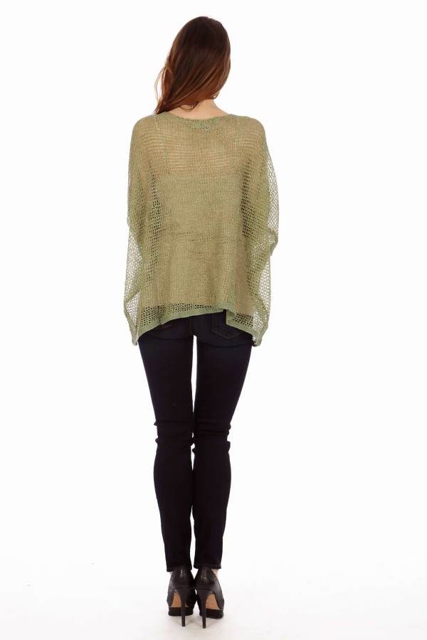Light Green Drape Knit Top