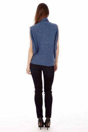Midnight Navy Collar-Neck Vest