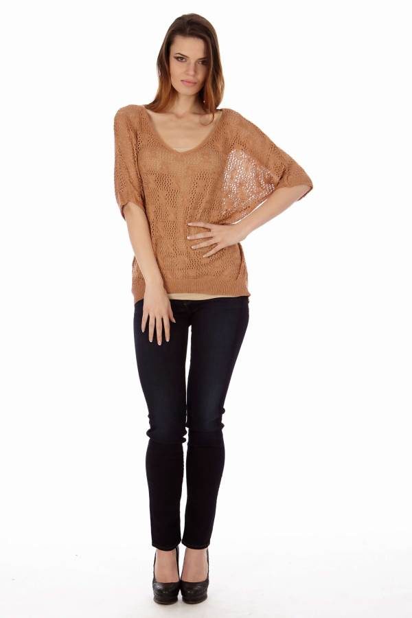 Peach Knit Top