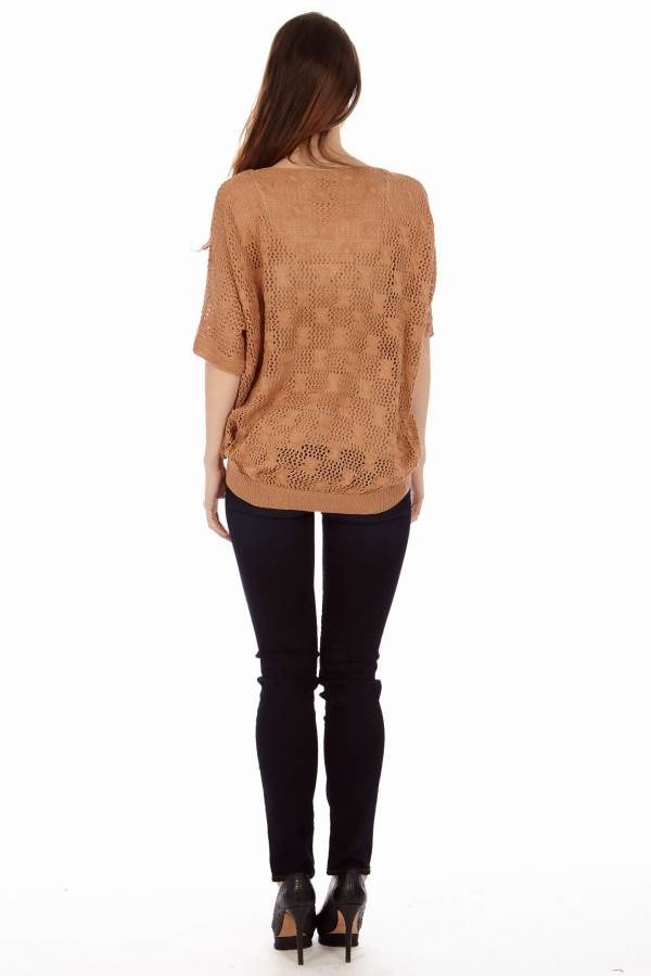 Peach Knit Top