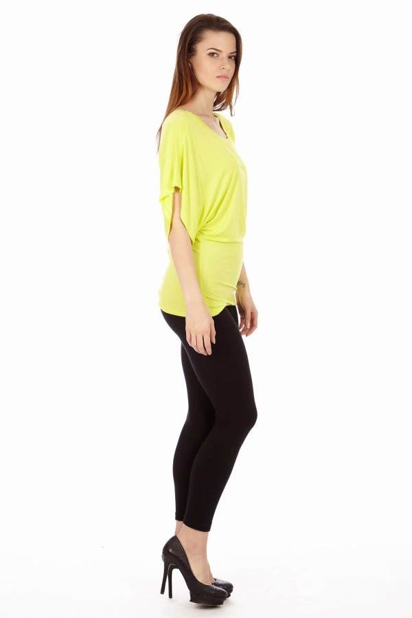 Lime Colored Flowing Angel Blouse