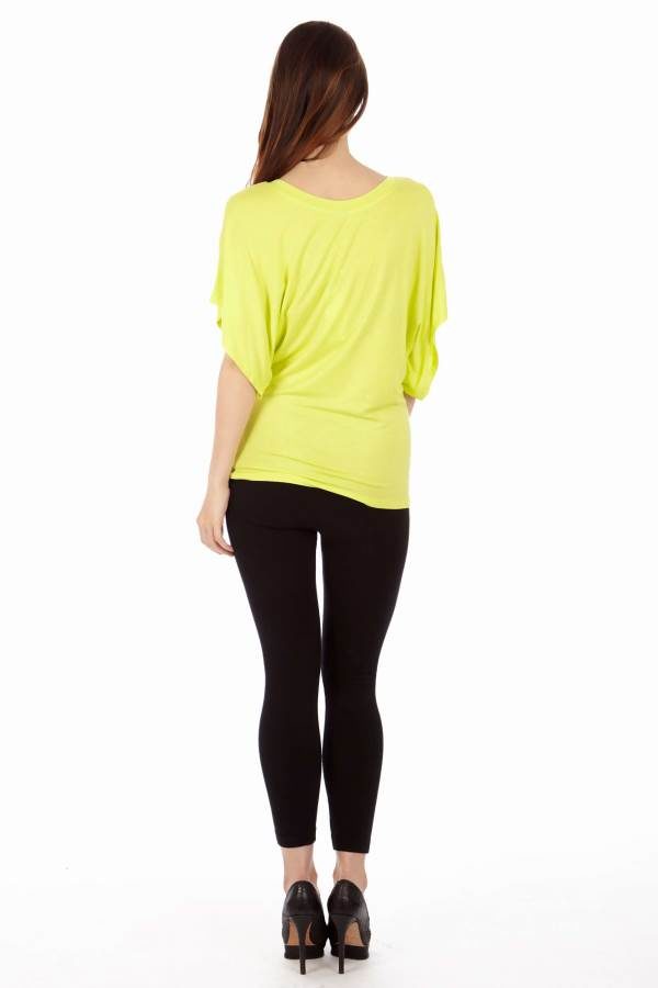 Lime Colored Flowing Angel Blouse