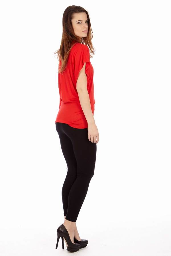 Red Flowing Angel Blouse