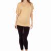 Tan Flowing Angel Blouse