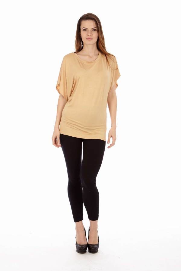 Tan Flowing Angel Blouse