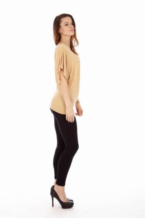 Tan Flowing Angel Blouse