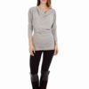 Light Grey Cowl Neck Dress