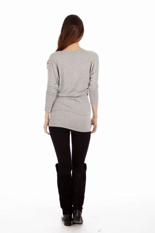 Light Grey Cowl Neck Dress