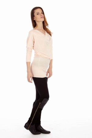 Light Pink Cowl Neck Dress