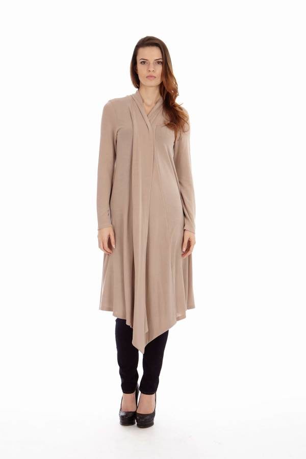 Taupe Drape Cardigan
