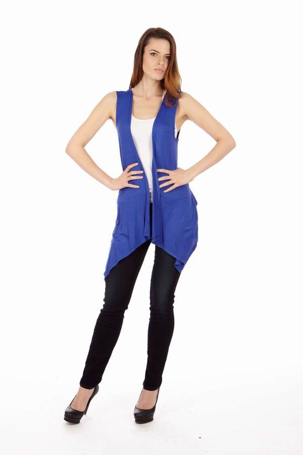 Sleeveless Long Cardigan