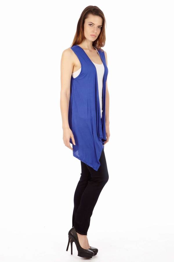 Sleeveless Long Cardigan