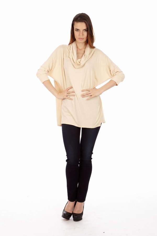 Cream Long Sleeve Tunic