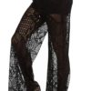 Black Wide Leg Crochet Pants