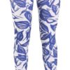 Blue Leaf Silhouette Plus Size Leggings
