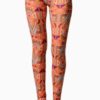 Plus Size Orange Funky African Footless Leggings