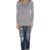 Gray Crew Neck Tunic