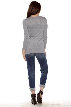 Gray Crew Neck Tunic