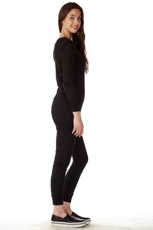 DINAMITBLACKCREWNECKTUNIC