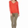 Women's Cotton Long Sleeve V-Neck Sweater