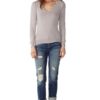 Women's Cotton Long Sleeve V-Neck Sweater