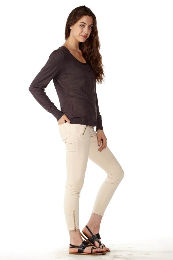 Women's Gray Knit Cardigan