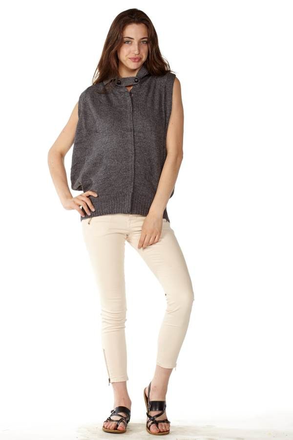 Dark Grey Knitted Cardigan
