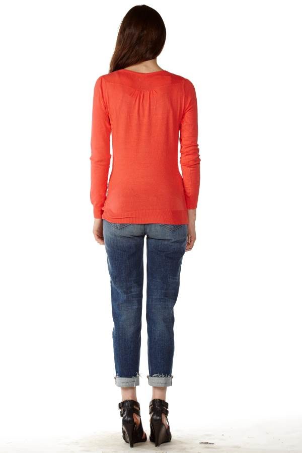Red V-Neck Sweater