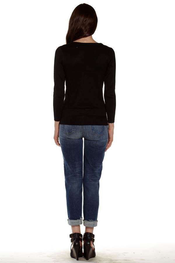 Black V-Neck Sweater