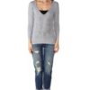Light Grey V-Neck Sweater