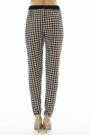 Houndstooth Print Jogger Pants