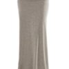 Foldover Light Grey Maxi Skirt