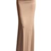 Fold Over Taupe Maxi Skirt