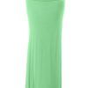 Fold Over Mint Maxi Skirt