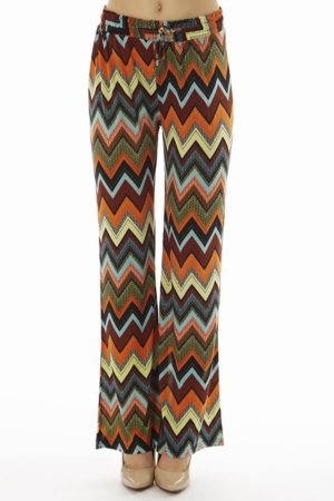 Vibrant Chevron Flared Palazzo's