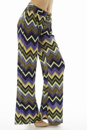 Purple Wide Leg Palazzo Pants