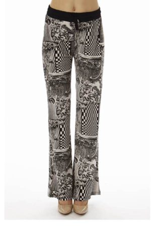 Abstract Checkered Palazzo Soft Pants