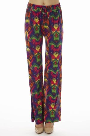 Vibrant Tropical Palazzo Pants