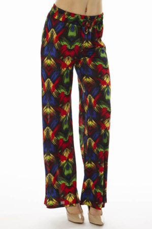 Vibrant Tropical Night Palazzo Pants