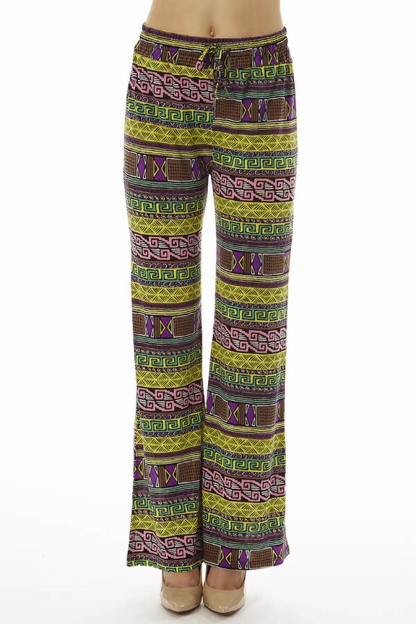 Vibrant Tribal Wide Leg Palazzo's