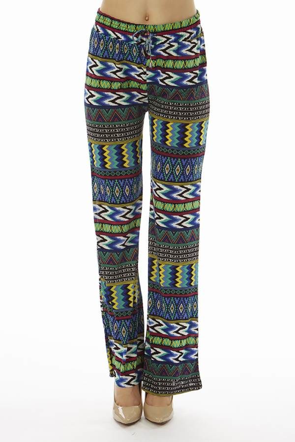 Tribal Palazzo Print Bottoms