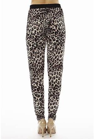Purple Leopard Printed Joggers