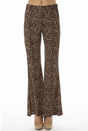 Leopard Print Wide Leg Bell Bottoms