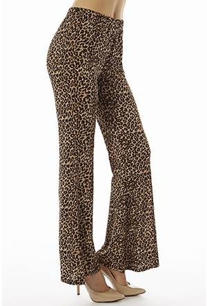 Leopard Print Wide Leg Bell Bottoms
