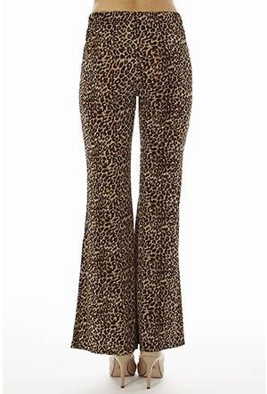 Leopard Print Wide Leg Bell Bottoms