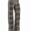 High Waisted Plaid Bell Bottom's