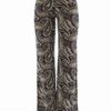 High Waisted Paisley Print Bell Bottoms