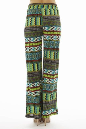 Chevron Tribal Print Evergreen Palazzo's