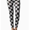 Black And White Checkered Leggings