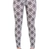 Black Vintage Royalty Blue Microfiber Leggings